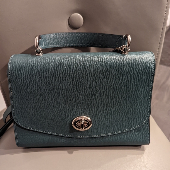 Coach Bags Coach Tilly Top Handle Satchel Dark Turquoise Poshmark
